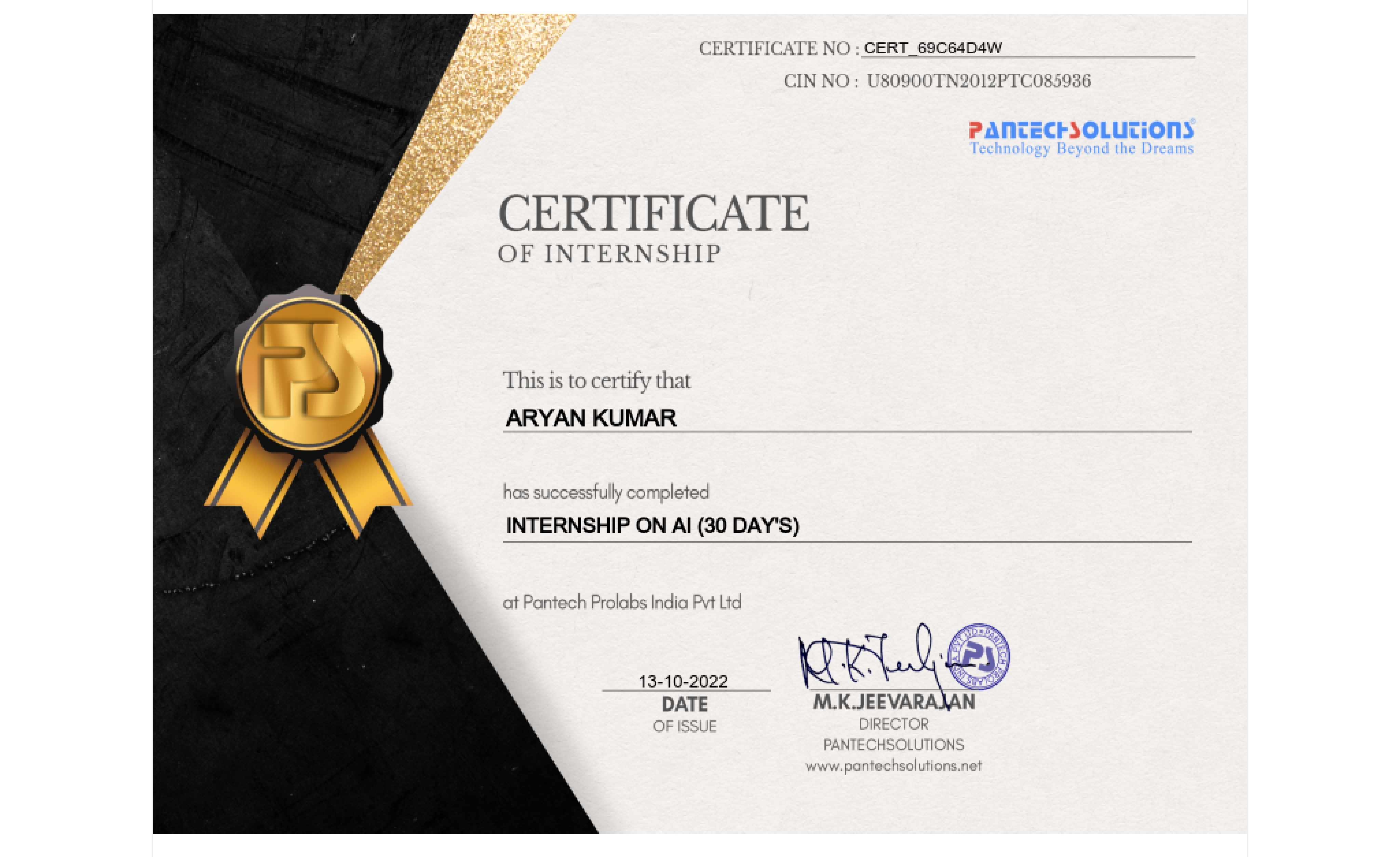 Certificate in Ai