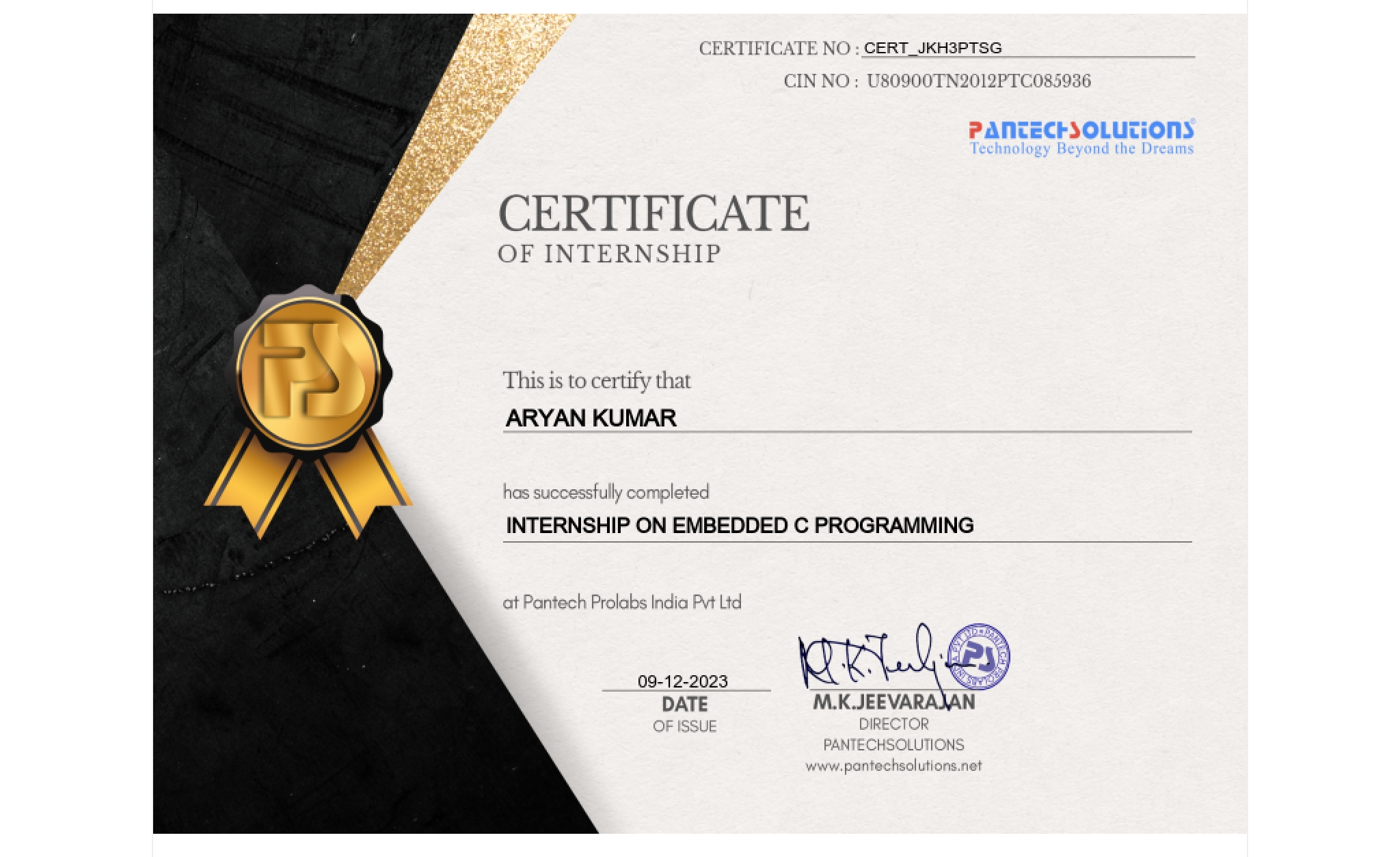 Certificate in Embedded C Programming